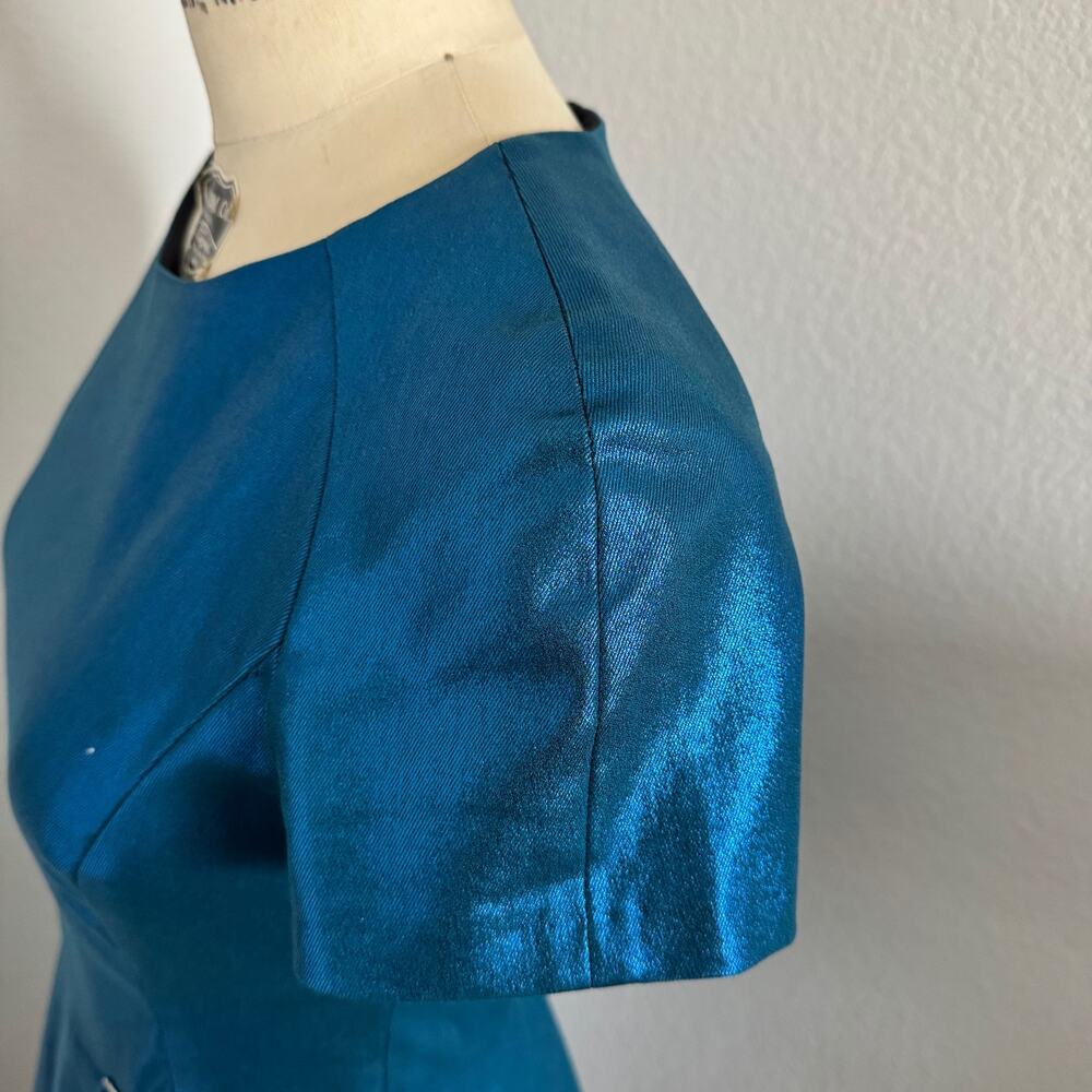 Monarri | Irridescent Blue Fit & Flare Dress size 36 European (4/6 U.S.) - Picture 8 of 12